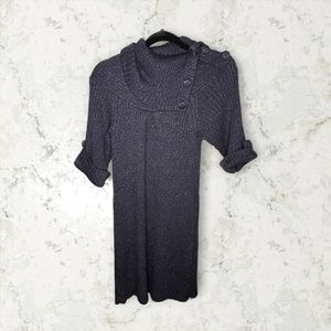 Rebecca Taylor Turtleneck Shimmer Sweater Dress